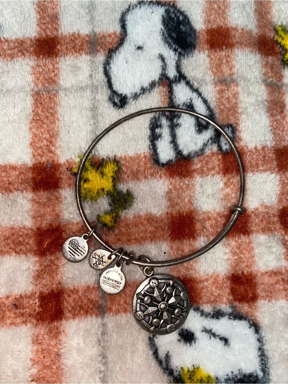 Alex and Ani Silver-Tone Compass Charm Wrist Accessory